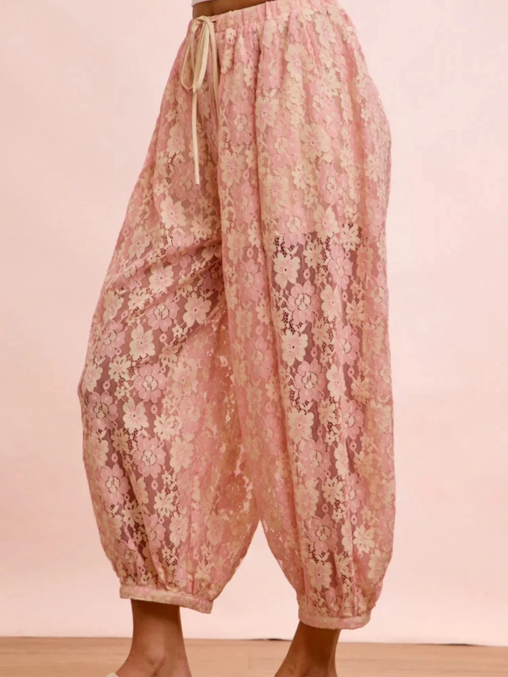💕Bibi Lace Drawstring Balloon Pants - Picture 3 of 12